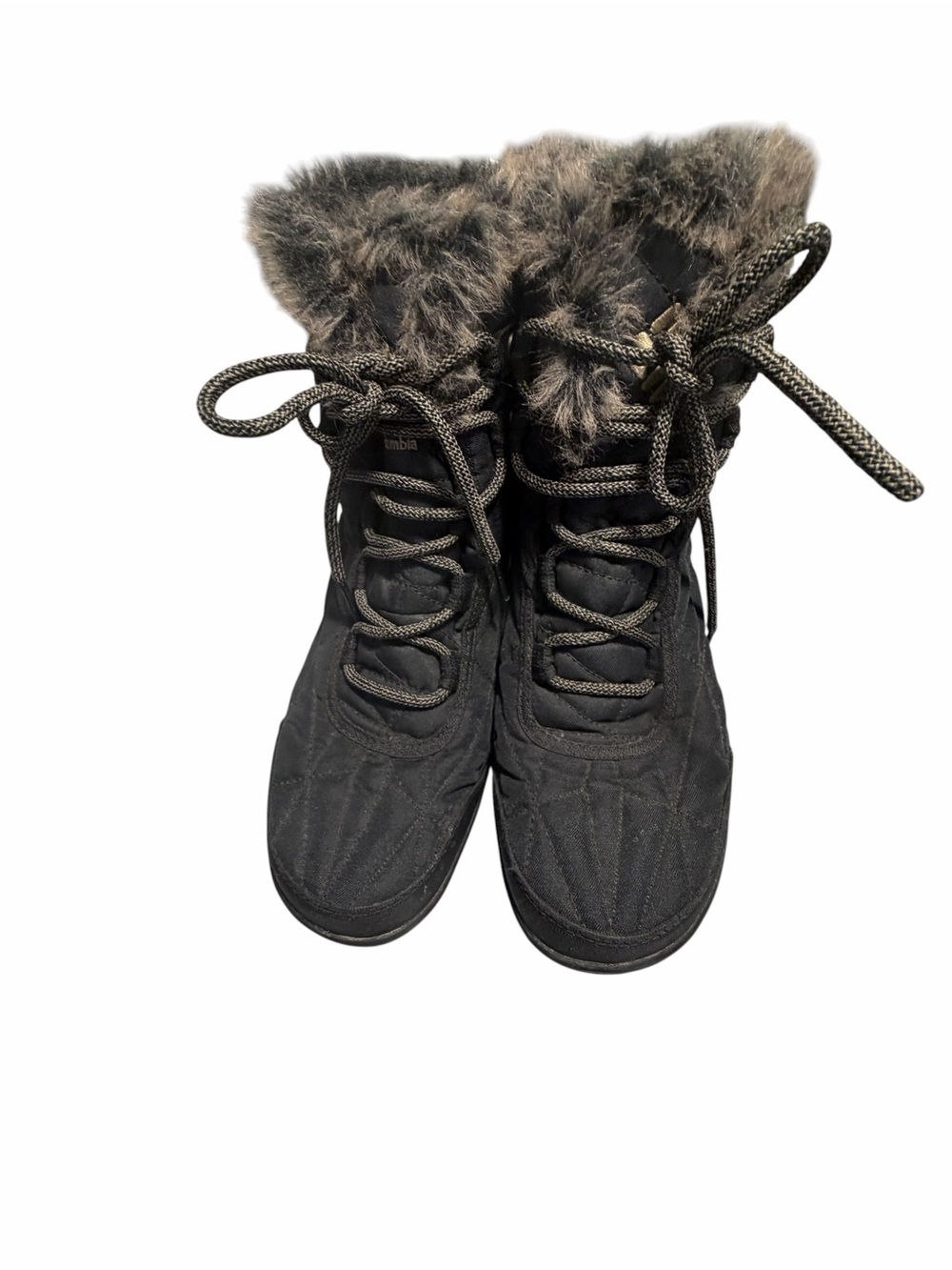 Columbia Womens Minx Shorty Black Faux-Fur Trim Insulated Winter Boots Sz 11 - Picture 4 of 13